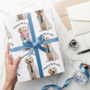 Golden Retriever Geburtstag Geschenkpapier