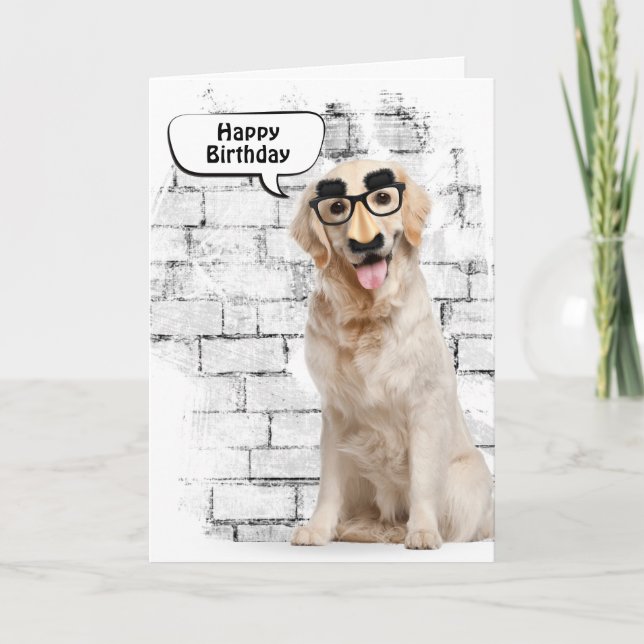 Golden Retriever Geburtstag Karte (Vorderseite)