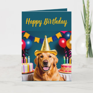 Golden Retriever Geburtstag Karte