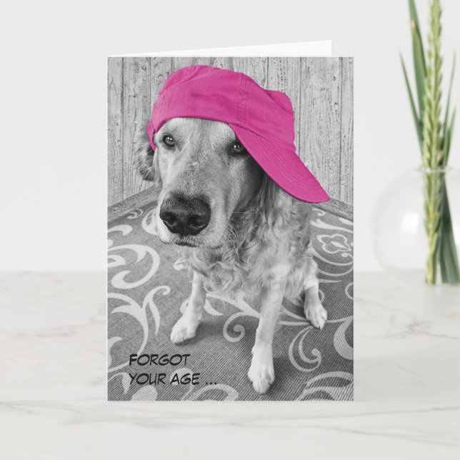 Golden Retriever Geburtstag Karte (Vorderseite)