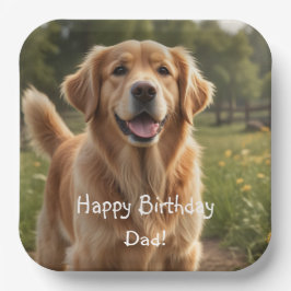 Golden Retriever Geburtstag Pappteller