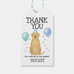 Golden Retriever Geburtstag Vielen Dank für Ihr In Geschenkanhänger
