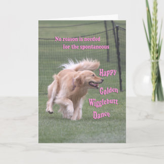 Golden retriever-Geburtstags-Karte 'Dance Karte