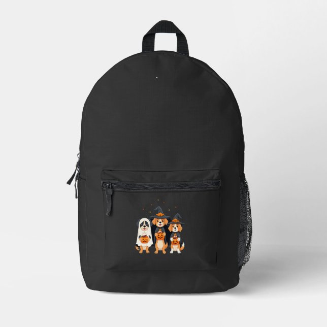 Golden Retriever Geist Halloween Süßigkeiten Oder  Bedruckter Rucksack (Vorderseite)