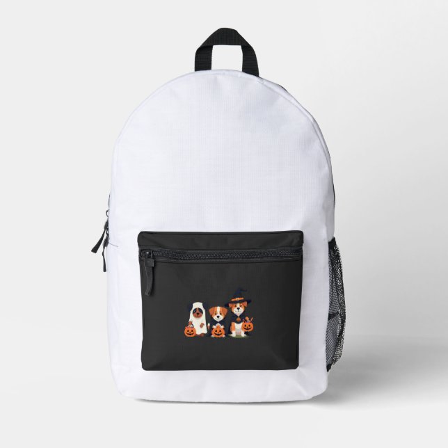 Golden Retriever Geist Halloween Süßigkeiten Oder  Bedruckter Rucksack (Vorderseite)