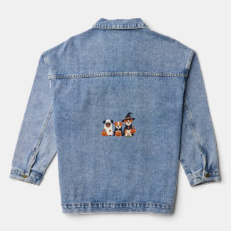 Golden Retriever Geist Halloween Süßigkeiten Oder  Jeansjacke