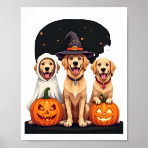 Golden Retriever Geist Halloween Süßigkeiten Oder Poster