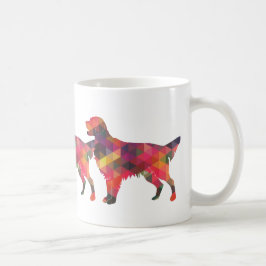 Golden Retriever Geometric Pattern Silhouette Kaffeetasse