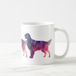 Golden Retriever Geometric Pattern Silhouette Tasse