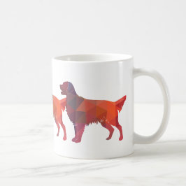 Golden Retriever Geometric Pattern Silhouette Tasse