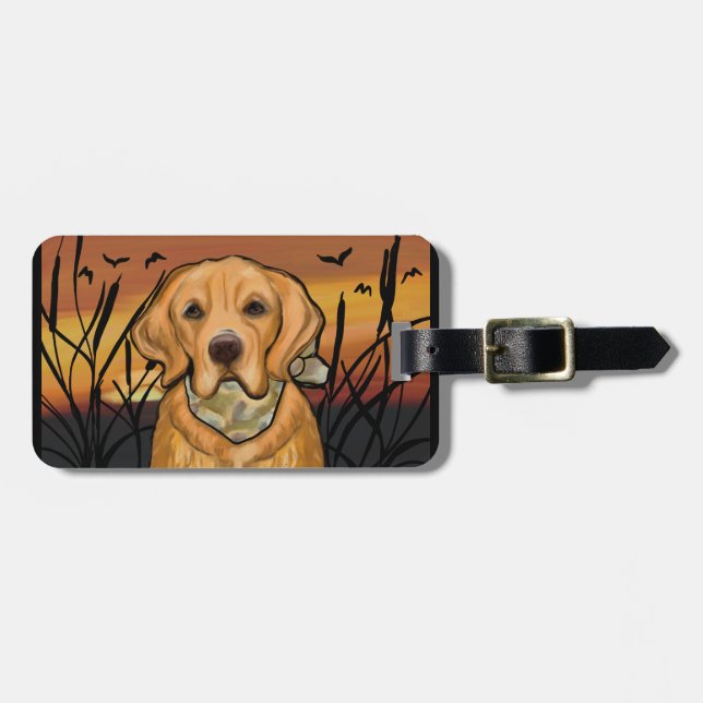 Golden Retriever Gepäckanhänger (Vorderseite horizontal)
