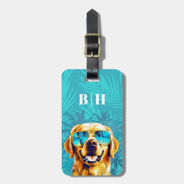 Golden Retriever-Gepäckanhänger Gepäckanhänger (Vorderseite vertikal)