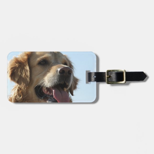 Golden retriever-Gepäckanhänger Gepäckanhänger (Vorderseite horizontal)