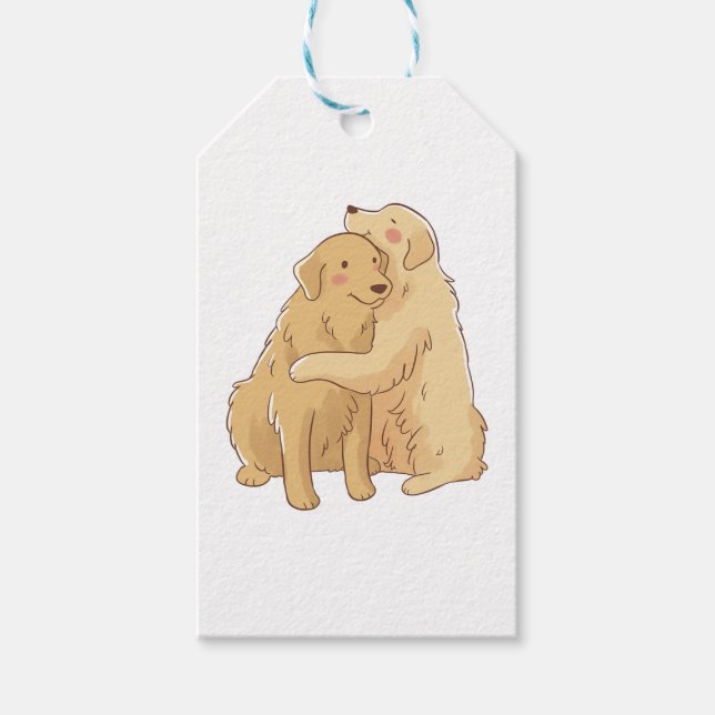 Golden Retriever Geschenkanhänger (Vorderseite)