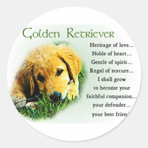 Golden Retriever Geschenke Runder Aufkleber