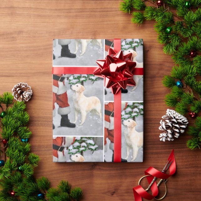 Golden Retriever Geschenkpapier (Feiertagsgeschenk)