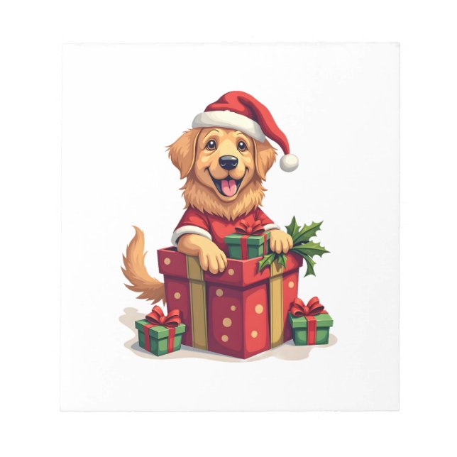 Golden Retriever-Geschenkpapier Notizblock (Vorderseite)