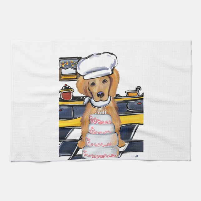 Golden Retriever Geschirrtuch (Horizontal)