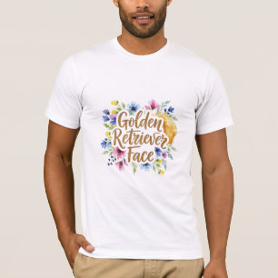 Golden Retriever-Gesicht Florale Kunst T-Shirt