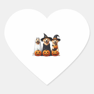 Golden Retriever Ghost Halloween Hundeliebhaber Herz-Aufkleber