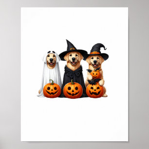 Golden Retriever Ghost Halloween Hundeliebhaber Poster