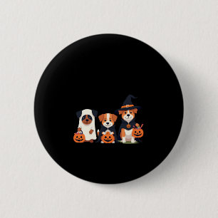 Golden Retriever Ghost Halloween Trick oder Treat  Button
