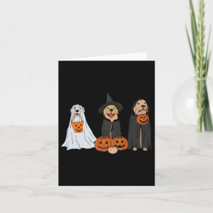 Golden Retriever Ghost Halloween Trick oder Treat  Karte