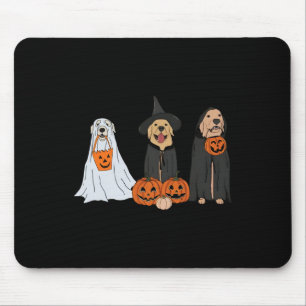 Golden Retriever Ghost Halloween Trick oder Treat  Mousepad