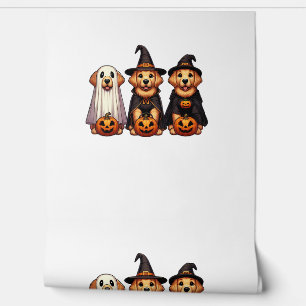 Golden Retriever Ghost Halloween Trick oder Treat  Tapete