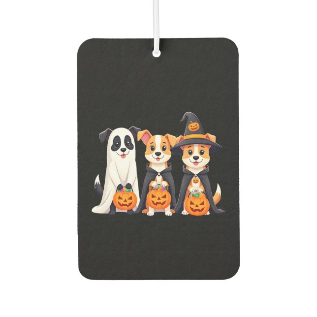 Golden Retriever Ghost Halloween Trick Or Treat Do Autolufterfrischer (Vorderseite)