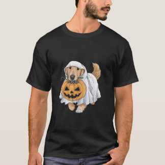 Golden Retriever Ghost Hund Halloween T Shirt