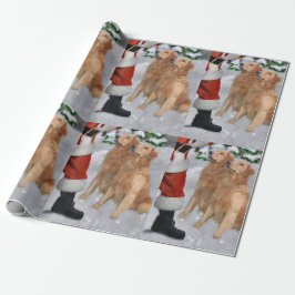 Golden Retriever Glaube Weihnachten Geschenkpapier