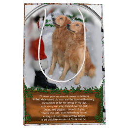 Golden Retriever Glaube Weihnachten Mittlere Geschenktüte