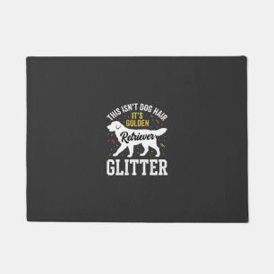 Golden Retriever Glitter Hundehaar Design Fußmatte