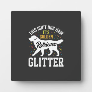 Golden Retriever Glitter-Hundehaardesign Fotoplatte