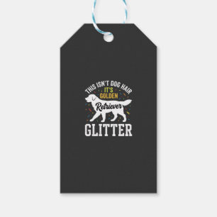 Golden Retriever Glitter-Hundehaardesign Geschenkanhänger
