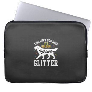 Golden Retriever Glitter-Hundehaardesign Laptopschutzhülle