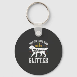 Golden Retriever Glitter-Hundehaardesign Schlüsselanhänger