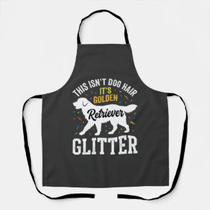 Golden Retriever Glitter-Hundehaardesign Schürze