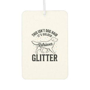 Golden Retriever Glitter Vintage Hundehaar-Shirt_1 Autolufterfrischer