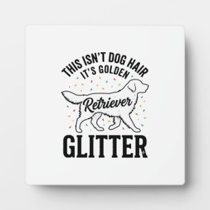 Golden Retriever Glitter Vintage Hundehaar-Shirt_1 Fotoplatte