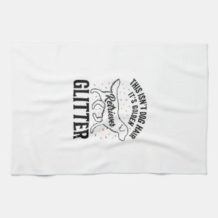 Golden Retriever Glitter Vintage Hundehaar-Shirt_1 Geschirrtuch