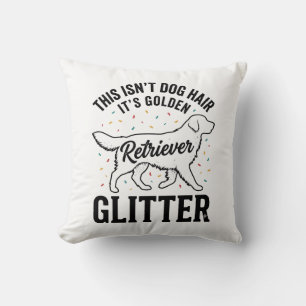 Golden Retriever Glitter Vintage Hundehaar-Shirt_1 Kissen
