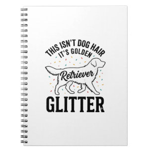 Golden Retriever Glitter Vintage Hundehaar-Shirt_1 Notizblock