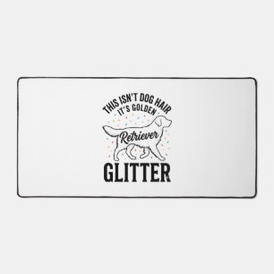 Golden Retriever Glitter Vintage Hundehaar-Shirt_1 Schreibtischunterlage