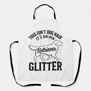 Golden Retriever Glitter Vintage Hundehaar-Shirt_1 Schürze