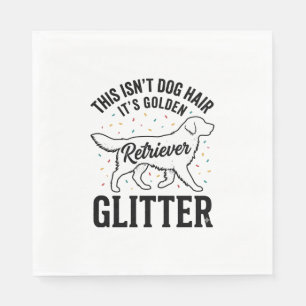 Golden Retriever Glitter Vintage Hundehaar-Shirt_1 Serviette