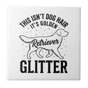 Golden Retriever Glitter Vintage Hundehaare Shirt_ Fliese