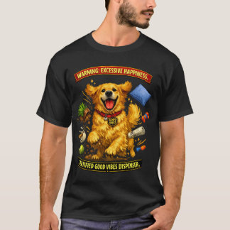 Golden Retriever Glücksgefahr Lustiger Hund T-Shirt