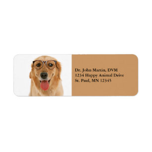 Golden Retriever Golden Labrador Dog Address Label